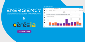 How did Cérèsia reduce its energy costs by 25% thanks to Energiency’s real-time data management?